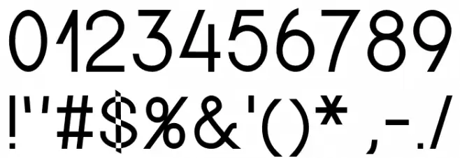 Nordica Advanced Regular Font OTHER CHARS