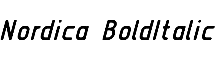 Nordica BoldItalic Font