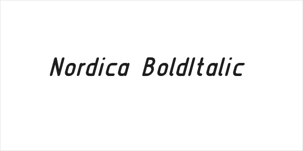 Nordica  BoldItalic Logo