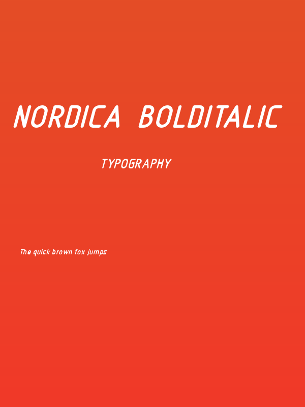 Nordica  BoldItalic Poster