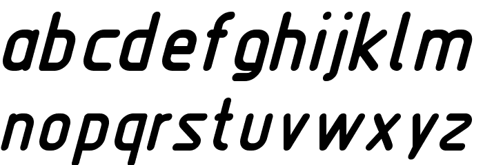 Nordica BoldItalic Font LOWERCASE
