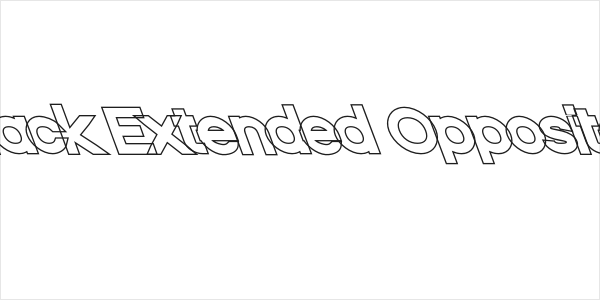 Nordica Classic Black Extended Opposite Oblique Outline Logo