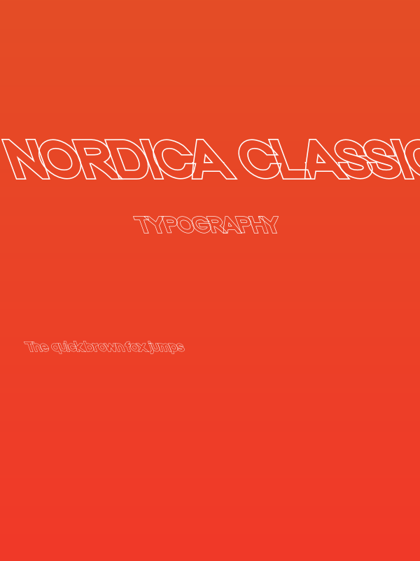 Nordica Classic Black Extended Opposite Oblique Outline Poster