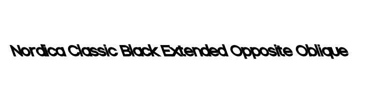 Nordica Classic Black Extended Opposite Oblique  font caratteri gratis