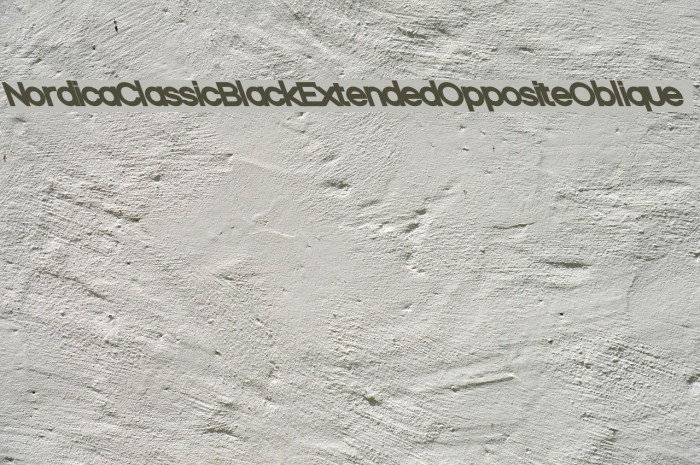 Nordica Classic Black Extended Opposite Oblique Font examples