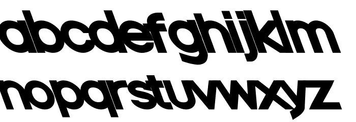 Nordica Classic Black Extended Opposite Oblique Font LOWERCASE