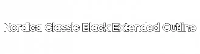 Nordica Classic Black Extended Outline  नि: शुल्क फ़ॉन्ट्स डाउनलोड