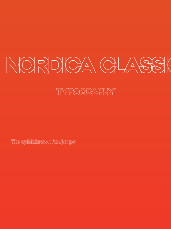 Nordica Classic Black Extended Outline Poster