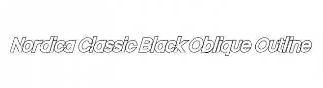 Nordica Classic Black Oblique Outline  नि: शुल्क फ़ॉन्ट्स डाउनलोड