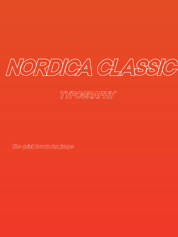 Nordica Classic Black Oblique Outline Poster