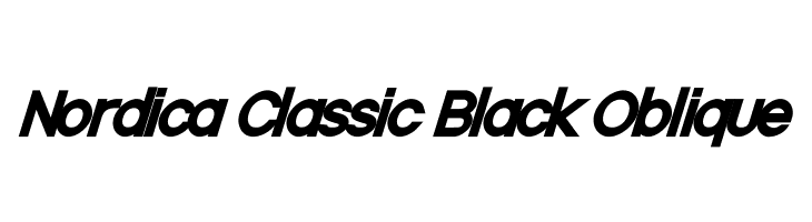 Nordica Classic Black Oblique Font