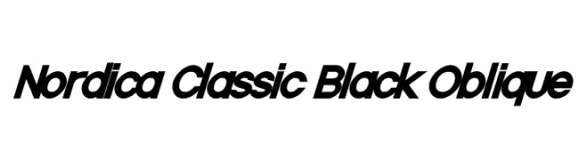 Nordica Classic Black Oblique  les polices de caractères gratuit tlcharger