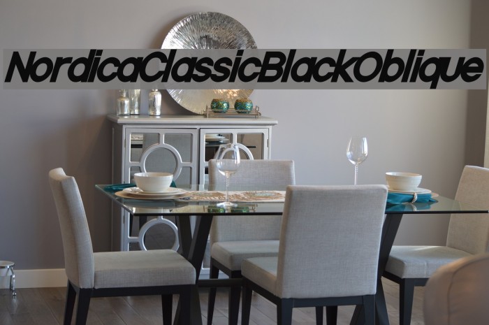 Nordica Classic Black Oblique Font examples