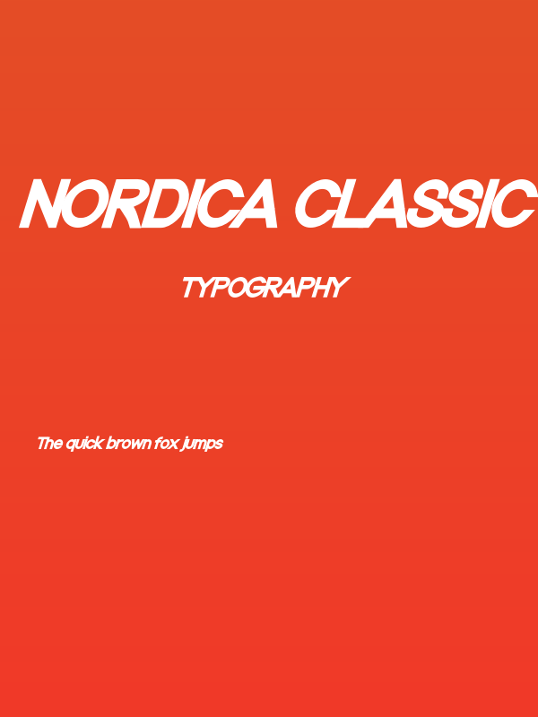 Nordica Classic Black Oblique Poster