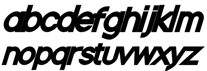 Nordica Classic Black Oblique Font LOWERCASE