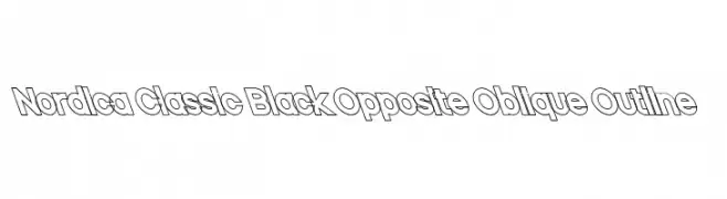 Nordica Classic Black Opposite Oblique Outline  Fuentes Gratis Descargar