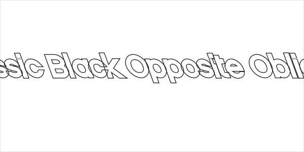 Nordica Classic Black Opposite Oblique Outline Logo