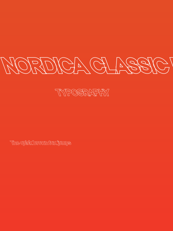 Nordica Classic Black Opposite Oblique Outline Poster