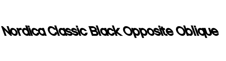 Nordica Classic Black Opposite Oblique  font caratteri gratis