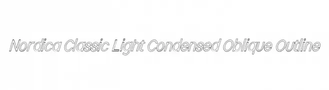 Nordica Classic Light Condensed Oblique Outline  नि: शुल्क फ़ॉन्ट्स डाउनलोड