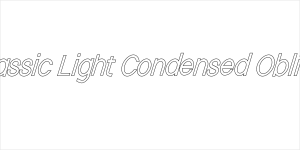 Nordica Classic Light Condensed Oblique Outline Logo
