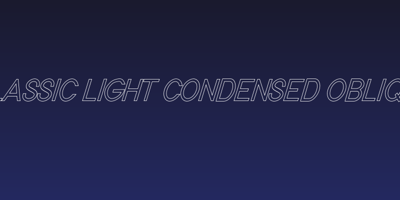 Nordica Classic Light Condensed Oblique Outline Social Header