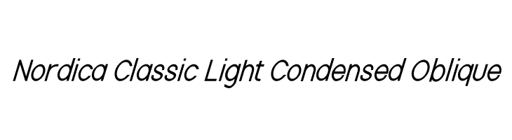 Nordica Classic Light Condensed Oblique  フリーフォントのダウンロード