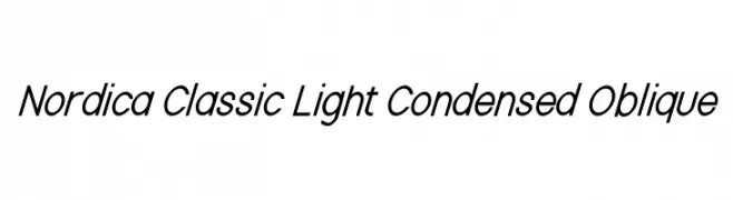 Nordica Classic Light Condensed Oblique  Fuentes Gratis Descargar