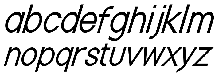 Nordica Classic Light Condensed Oblique Font LOWERCASE