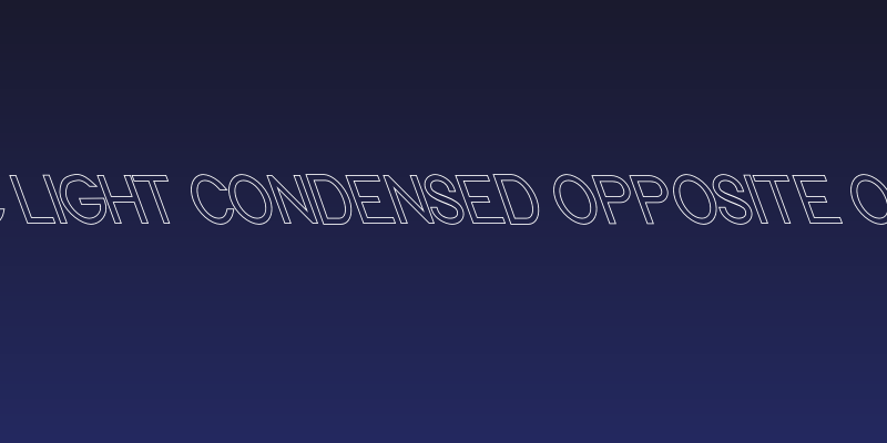 Nordica Classic Light Condensed Opposite Oblique Outline Social Header