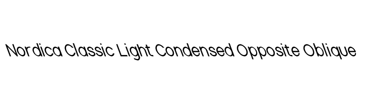 Nordica Classic Light Condensed Opposite Oblique  Free Fonts Download