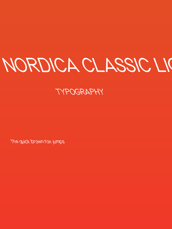 Nordica Classic Light Condensed Opposite Oblique Poster