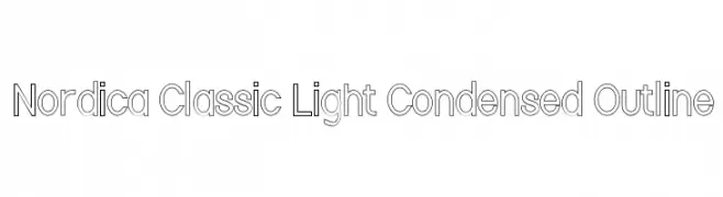 Nordica Classic Light Condensed Outline  font caratteri gratis