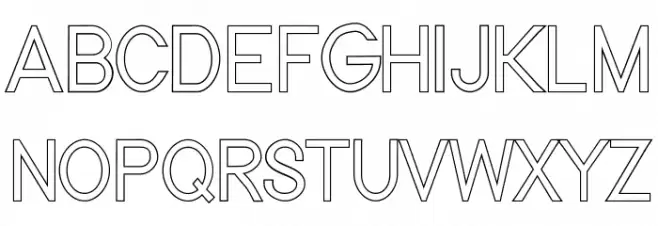 Nordica Classic Light Condensed Outline Шрифта ВЕРХНИЙ