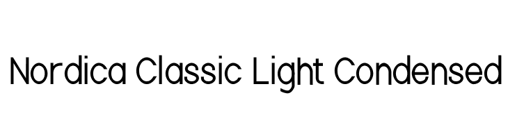 Nordica Classic Light Condensed Font