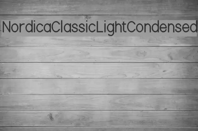 Nordica Classic Light Condensed Font examples