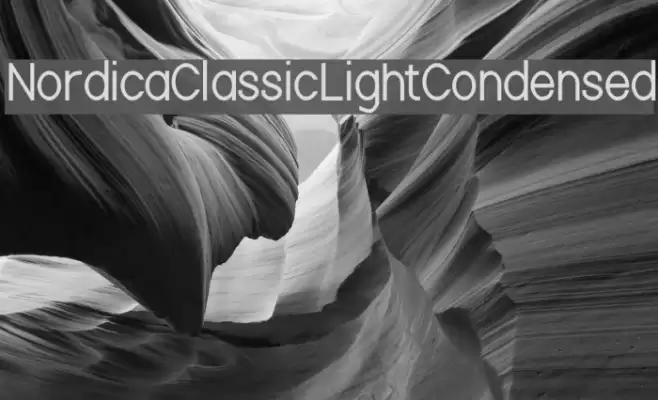 Nordica Classic Light Condensed Font examples