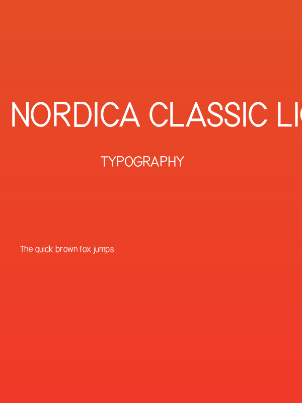Nordica Classic Light Condensed Poster
