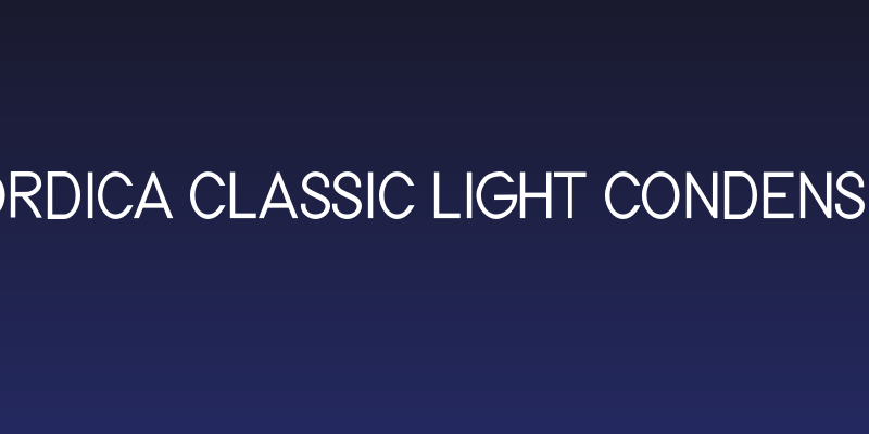 Nordica Classic Light Condensed Social Header
