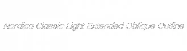 Nordica Classic Light Extended Oblique Outline  Fuentes Gratis Descargar