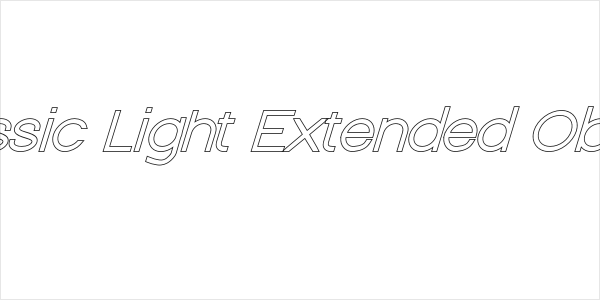 Nordica Classic Light Extended Oblique Outline Logo