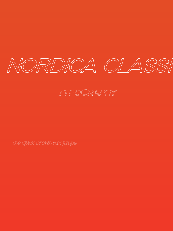 Nordica Classic Light Extended Oblique Outline Poster
