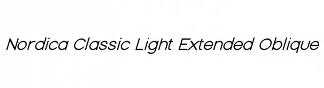 Nordica Classic Light Extended Oblique  les polices de caractères gratuit tlcharger
