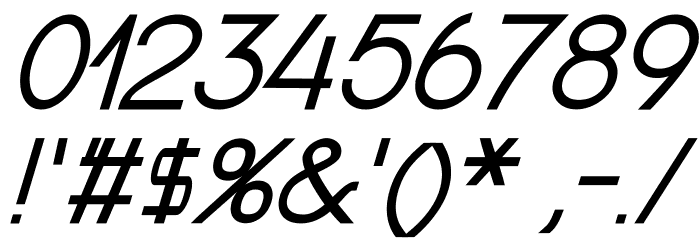 Nordica Classic Light Extended Oblique Font OTHER CHARS
