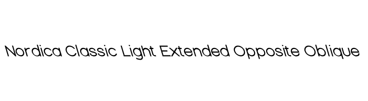 Nordica Classic Light Extended Opposite Oblique  baixar fontes gratis