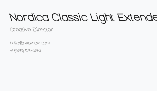 Nordica Classic Light Extended Opposite Oblique Business Card
