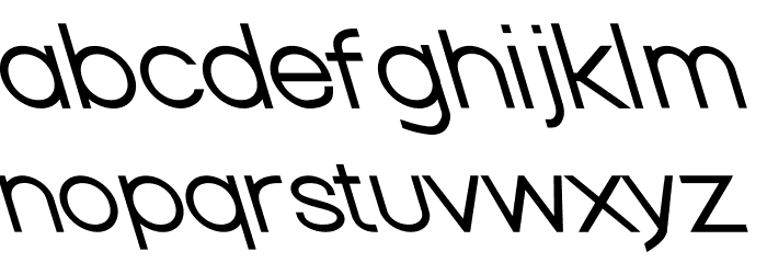 Nordica Classic Light Extended Opposite Oblique Font LOWERCASE