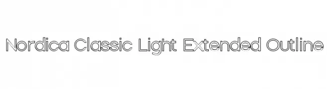 Nordica Classic Light Extended Outline  नि: शुल्क फ़ॉन्ट्स डाउनलोड