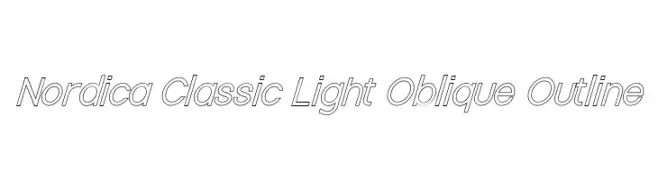 Nordica Classic Light Oblique Outline  Fuentes Gratis Descargar