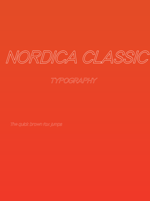 Nordica Classic Light Oblique Outline Poster